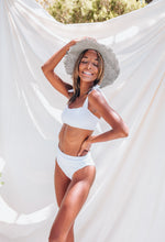 Load image into Gallery viewer, Chinca Peony White Bikini Top
