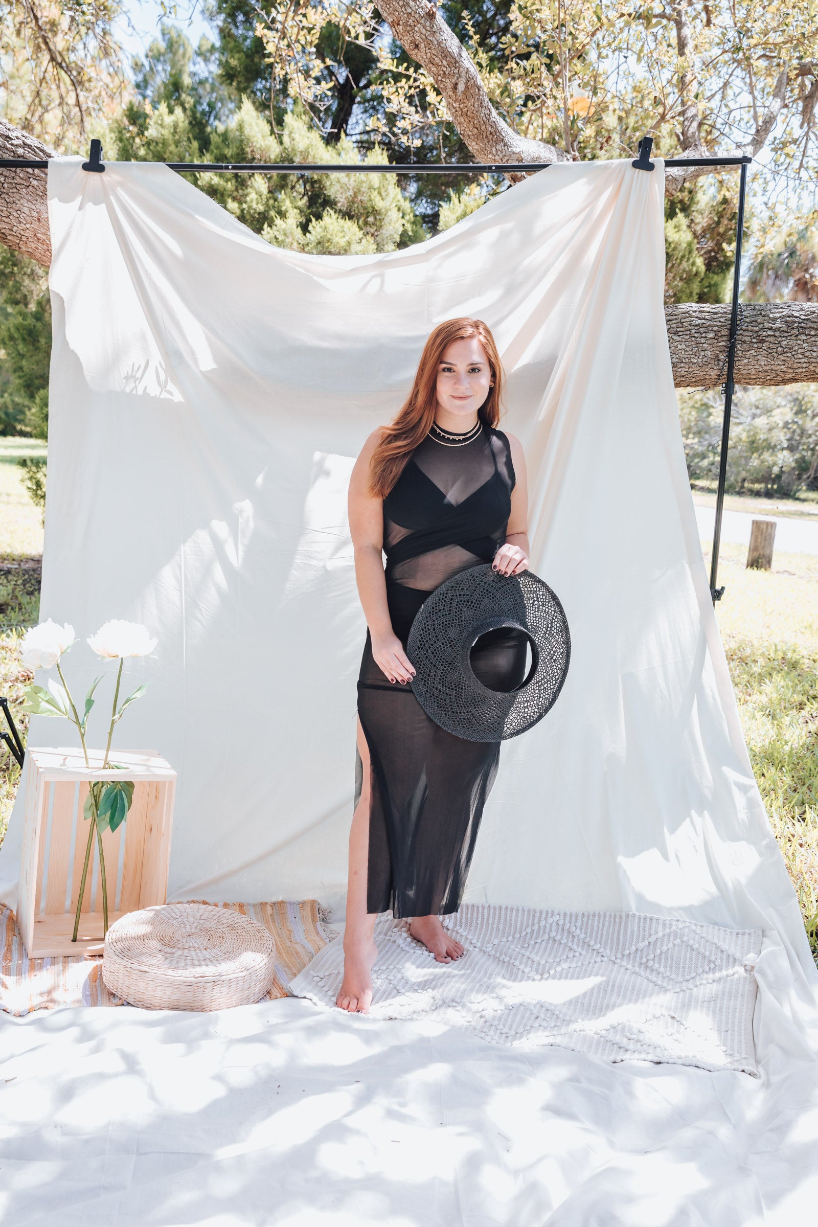 Chinca Black Mesh Dress