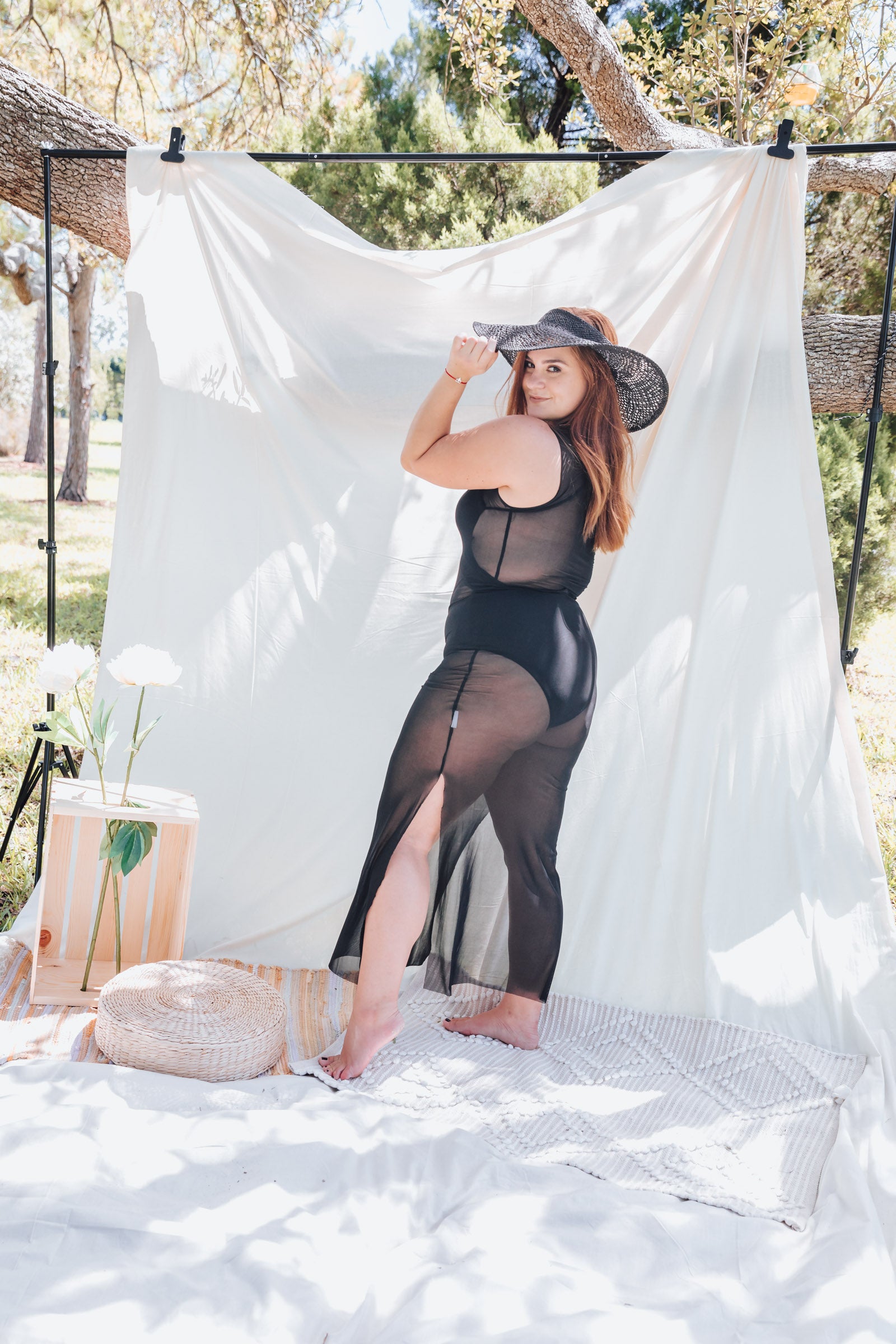 Chinca Black Mesh Dress